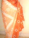 Ladies beach apparel fashion store supplier exports Orange and white exotic designed bali wrap dress collection